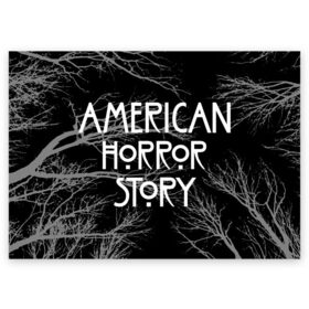 Поздравительная открытка с принтом American Horror Story. в городе Новоалтайск, 100% бумага | плотность бумаги 280 г/м2, матовая, на обратной стороне линовка и место для марки
 | american horror story | netflix | американ хоррор стори | американская история ужасов | драма | загадочные события | кино | мини сериал | нетфликс | очень странные дела | сериалы | триллер | ужасы | фантастика