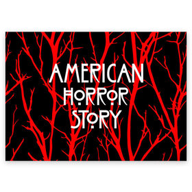 Поздравительная открытка с принтом American Horror Story. в городе Новоалтайск, 100% бумага | плотность бумаги 280 г/м2, матовая, на обратной стороне линовка и место для марки
 | american horror story | netflix | американ хоррор стори | американская история ужасов | драма | загадочные события | кино | мини сериал | нетфликс | очень странные дела | сериалы | триллер | ужасы | фантастика