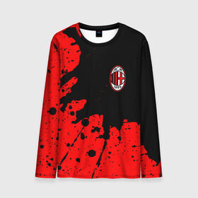 Мужской лонгслив 3D с принтом AC MILAN / МИЛАН в городе Новоалтайск, 100% полиэстер | длинные рукава, круглый вырез горловины, полуприлегающий силуэт | ac | ac milan | acm | football | logo | milan | sport | клуб | лого | логотип | логотипы | милан | символ | символы | спорт | форма | футбол | футбольная | футбольный