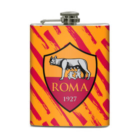 Фляга с принтом ROMA. в городе Новоалтайск, металлический корпус | емкость 0,22 л, размер 125 х 94 мм. Виниловая наклейка запечатывается полностью | fc | football | football club | roma | sport | альба аудаче | итальянский футбольный клуб | рим | рома | спорт | уефа | униформа | фирменные цвета | фк | фк роман | фортитудо про рома | футбол | футбольный клуб