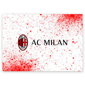 Поздравительная открытка с принтом AC MILAN / МИЛАН в городе Новоалтайск, 100% бумага | плотность бумаги 280 г/м2, матовая, на обратной стороне линовка и место для марки
 | Тематика изображения на принте: ac | ac milan | acm | football | logo | milan | sport | клуб | лого | логотип | логотипы | милан | символ | символы | спорт | форма | футбол | футбольная | футбольный