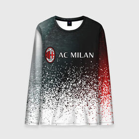 Мужской лонгслив 3D с принтом AC MILAN / МИЛАН в городе Новоалтайск, 100% полиэстер | длинные рукава, круглый вырез горловины, полуприлегающий силуэт | ac | ac milan | acm | football | logo | milan | sport | клуб | лого | логотип | логотипы | милан | символ | символы | спорт | форма | футбол | футбольная | футбольный