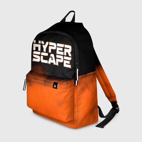 Рюкзак 3D с принтом Hyper Scape. в городе Новоалтайск, 100% полиэстер | лямки с регулируемой длиной, сверху петелька, чтобы рюкзак можно было повесить на вешалку. Основное отделение закрывается на молнию, как и внешний карман. Внутри два дополнительных кармана, один из которых закрывается на молнию. По бокам два дополнительных кармашка | esport | games | hyper scape | twitch | игроки | игролюбители | игроманы | игры | киберспорт | королевская битва | корона | твич | хупер скайп | хупер скайпе