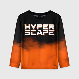 Детский лонгслив 3D с принтом Hyper Scape. в городе Новоалтайск, 100% полиэстер | длинные рукава, круглый вырез горловины, полуприлегающий силуэт
 | esport | games | hyper scape | twitch | игроки | игролюбители | игроманы | игры | киберспорт | королевская битва | корона | твич | хупер скайп | хупер скайпе