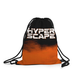 Рюкзак-мешок 3D с принтом Hyper Scape. в городе Новоалтайск, 100% полиэстер | плотность ткани — 200 г/м2, размер — 35 х 45 см; лямки — толстые шнурки, застежка на шнуровке, без карманов и подкладки | esport | games | hyper scape | twitch | игроки | игролюбители | игроманы | игры | киберспорт | королевская битва | корона | твич | хупер скайп | хупер скайпе