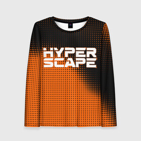Женский лонгслив 3D с принтом Hyper Scape. в городе Новоалтайск, 100% полиэстер | длинные рукава, круглый вырез горловины, полуприлегающий силуэт | esport | games | hyper scape | twitch | игроки | игролюбители | игроманы | игры | киберспорт | королевская битва | корона | твич | хупер скайп | хупер скайпе