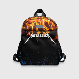 Детский рюкзак 3D с принтом Metallica. в городе Новоалтайск, 100% полиэстер | лямки с регулируемой длиной, сверху петелька, чтобы рюкзак можно было повесить на вешалку. Основное отделение закрывается на молнию, как и внешний карман. Внутри дополнительный карман. По бокам два дополнительных кармашка | Тематика изображения на принте: metallica | music | rock | американская рок группа | метал группа | металлика | музыка | рок | рок группа | трэш метал | хеви метал