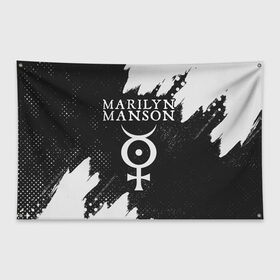 Флаг-баннер с принтом MARILYN MANSON / М. МЭНСОН в городе Новоалтайск, 100% полиэстер | размер 67 х 109 см, плотность ткани — 95 г/м2; по краям флага есть четыре люверса для крепления | logo | manson | marilyn | music | rock | группа | лого | логотип | логотипы | менсон | мерилин | мерлин | музыка | мэнсон | мэрилин | рок | символ