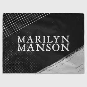 Плед 3D с принтом MARILYN MANSON / М. МЭНСОН в городе Новоалтайск, 100% полиэстер | закругленные углы, все края обработаны. Ткань не мнется и не растягивается | Тематика изображения на принте: logo | manson | marilyn | music | rock | группа | лого | логотип | логотипы | менсон | мерилин | мерлин | музыка | мэнсон | мэрилин | рок | символ