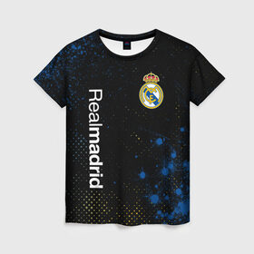 Женская футболка 3D с принтом REAL MADRID / РЕАЛ МАДРИД в городе Новоалтайск, 100% полиэфир ( синтетическое хлопкоподобное полотно) | прямой крой, круглый вырез горловины, длина до линии бедер | football | logo | madrid | real | realmadrid | sport | клуб | лого | логотип | логотипы | мадрид | реал | реалмадрид | символ | символы | спорт | форма | футбол | футбольная