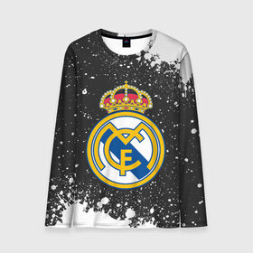 Мужской лонгслив 3D с принтом REAL MADRID / РЕАЛ МАДРИД в городе Новоалтайск, 100% полиэстер | длинные рукава, круглый вырез горловины, полуприлегающий силуэт | football | logo | madrid | real | realmadrid | sport | клуб | лого | логотип | логотипы | мадрид | реал | реалмадрид | символ | символы | спорт | форма | футбол | футбольная