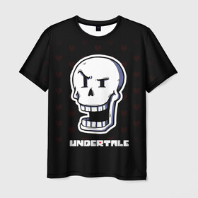 Мужская футболка 3D с принтом UNDERTALE в городе Новоалтайск, 100% полиэфир | прямой крой, круглый вырез горловины, длина до линии бедер | sans | undertale | андертале | андертейл | игра | подземная история | подземная сказка | санс | ундертале
