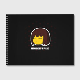 Альбом для рисования с принтом UNDERTALE в городе Новоалтайск, 100% бумага
 | матовая бумага, плотность 200 мг. | Тематика изображения на принте: sans | undertale | андертале | андертейл | игра | подземная история | подземная сказка | санс | ундертале