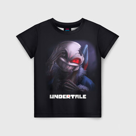 Детская футболка 3D с принтом UNDERTALE в городе Новоалтайск, 100% гипоаллергенный полиэфир | прямой крой, круглый вырез горловины, длина до линии бедер, чуть спущенное плечо, ткань немного тянется | sans | undertale | андертале | андертейл | игра | подземная история | подземная сказка | санс | ундертале