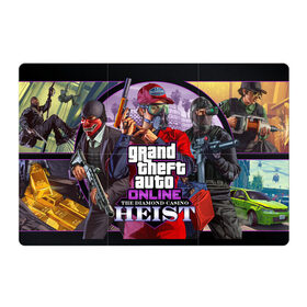 Магнитный плакат 3Х2 с принтом GTA ONLINE в городе Новоалтайск, Полимерный материал с магнитным слоем | 6 деталей размером 9*9 см | game | gta online | heist | mmo | online | pc | rpg | гта онлайн | заставка | игра | интерес | квест | креатив | легендарная игра | логотип | люди | машины | много игроков | на комп | на пк | оружие | подарок | ретро дизайн