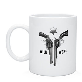 Кружка с принтом WILD WEST Дикий запад 1 в городе Новоалтайск, керамика | объем — 330 мл, диаметр — 80 мм. Принт наносится на бока кружки, можно сделать два разных изображения | usa | wild west | америка | дикий запад | звезда | индейцы | ковбои | оружие | пистолет | револьвер | сша | шериф