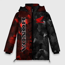 Женская зимняя куртка 3D с принтом HONDA RedBlack в городе Новоалтайск, верх — 100% полиэстер; подкладка — 100% полиэстер; утеплитель — 100% полиэстер | длина ниже бедра, силуэт Оверсайз. Есть воротник-стойка, отстегивающийся капюшон и ветрозащитная планка. 

Боковые карманы с листочкой на кнопках и внутренний карман на молнии | 2020 | accord | auto | civic | crv | honda | logo | moto | motors | racing | sport | авто | автомобиль | аккорд | бренд | гонки | гоночный | лого | логотип | логотипы | марка | машины | мото | моторс | мотоцикл | серия | символ | символы