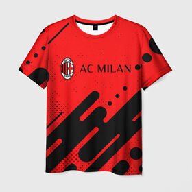 Мужская футболка 3D с принтом AC MILAN / МИЛАН в городе Новоалтайск, 100% полиэфир | прямой крой, круглый вырез горловины, длина до линии бедер | ac | ac milan | acm | football | logo | milan | sport | клуб | лого | логотип | логотипы | милан | символ | символы | спорт | форма | футбол | футбольная | футбольный