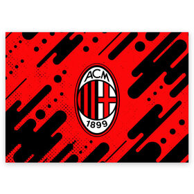 Поздравительная открытка с принтом AC MILAN / МИЛАН в городе Новоалтайск, 100% бумага | плотность бумаги 280 г/м2, матовая, на обратной стороне линовка и место для марки
 | Тематика изображения на принте: ac | ac milan | acm | football | logo | milan | sport | клуб | лого | логотип | логотипы | милан | символ | символы | спорт | форма | футбол | футбольная | футбольный