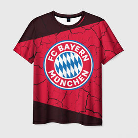 Мужская футболка 3D с принтом FC BAYERN / БАВАРИЯ в городе Новоалтайск, 100% полиэфир | прямой крой, круглый вырез горловины, длина до линии бедер | bayern | club | fc | footbal | logo | бавария | знак | клуб | лого | логотип | логотипы | символ | символы | форма | футбол | футбольная | футбольный