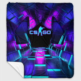 Плед с рукавами с принтом CS GO Neon Cubes в городе Новоалтайск, 100% полиэстер | Закругленные углы, все края обработаны. Ткань не мнется и не растягивается. Размер 170*145 | beast | counter strike | cs | cs go | csgo | cubes | game | howl | hyper | hyperbeast | logo cs go | neon | аркада | вой | гипер бест | го | игра | компьютерная игра | контр страйк | контра | кс | кс гов | кубы | логотип кс го | неон | оружие 