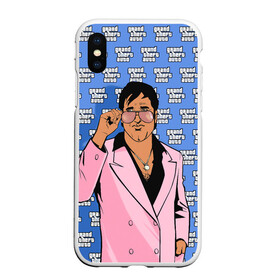 Чехол для iPhone XS Max матовый GTA Vice City: в городе Новоалтайск, Силикон | Область печати: задняя сторона чехла, без боковых панелей | city | grand theft auto | gta | gta 5 | gta online | online | vice | гта | гта 5 | гта онлайн | онлайн