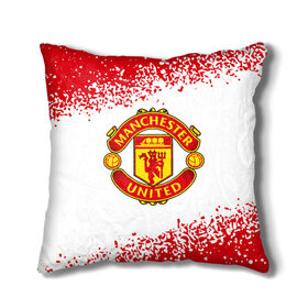 Подушка 3D с принтом MANCHESTER UNITED в городе Новоалтайск, наволочка – 100% полиэстер, наполнитель – холлофайбер (легкий наполнитель, не вызывает аллергию). | состоит из подушки и наволочки. Наволочка на молнии, легко снимается для стирки | club | footbal | logo | manchester | united | знак | клуб | лого | логотип | логотипы | манчестер | символ | символы | форма | футбол | футбольная | футбольный | юнайтед