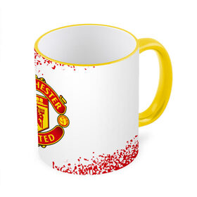 Кружка с принтом MANCHESTER UNITED в городе Новоалтайск, керамика | ёмкость 330 мл | club | footbal | logo | manchester | united | знак | клуб | лого | логотип | логотипы | манчестер | символ | символы | форма | футбол | футбольная | футбольный | юнайтед