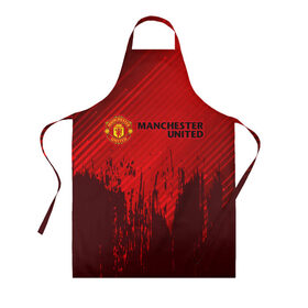 Фартук 3D с принтом MANCHESTER UNITED в городе Новоалтайск, 100% полиэстер | общий размер — 65 х 85 см, ширина нагрудника — 26 см, горловина — 53 см, длина завязок — 54 см, общий обхват в поясе — 173 см. Принт на завязках и на горловине наносится с двух сторон, на основной части фартука — только с внешней стороны | club | footbal | logo | manchester | united | знак | клуб | лого | логотип | логотипы | манчестер | символ | символы | форма | футбол | футбольная | футбольный | юнайтед