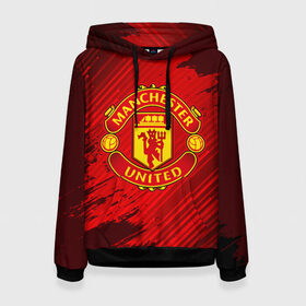 Женская толстовка 3D с принтом MANCHESTER UNITED в городе Новоалтайск, 100% полиэстер  | двухслойный капюшон со шнурком для регулировки, мягкие манжеты на рукавах и по низу толстовки, спереди карман-кенгуру с мягким внутренним слоем. | club | footbal | logo | manchester | united | знак | клуб | лого | логотип | логотипы | манчестер | символ | символы | форма | футбол | футбольная | футбольный | юнайтед