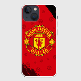 Чехол для iPhone 13 mini с принтом MANCHESTER UNITED в городе Новоалтайск,  |  | club | footbal | logo | manchester | united | знак | клуб | лого | логотип | логотипы | манчестер | символ | символы | форма | футбол | футбольная | футбольный | юнайтед