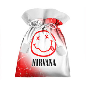 Подарочный 3D мешок с принтом NIRVANA / НИРВАНА в городе Новоалтайск, 100% полиэстер | Размер: 29*39 см | Тематика изображения на принте: band | cobain | face | kurt | logo | music | nirvana | rock | rocknroll | группа | кобейн | курт | лого | логотип | музыка | музыкальная | нирвана | рожица | рок | рокнролл | символ