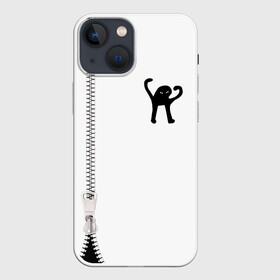 Чехол для iPhone 13 mini с принтом Ъуъ съука. в городе Новоалтайск,  |  | cat | mem | memes | варкрафт | животные | интернет приколы | кот | мем | мем кот | мемы | мемы с котами | прикольные картинки | черный кот с руками | ъуъ съука
