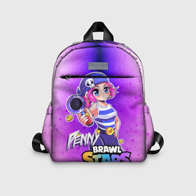 Детский рюкзак 3D с принтом Penny Brawl Stars в городе Новоалтайск, 100% полиэстер | лямки с регулируемой длиной, сверху петелька, чтобы рюкзак можно было повесить на вешалку. Основное отделение закрывается на молнию, как и внешний карман. Внутри дополнительный карман. По бокам два дополнительных кармашка | anime | brawl | brawl stars | brawlstars | brawl_stars | panny | peny | аниме | бравл | бравлстарс | девочка | девочка в шкуре медведя | девушка | манга | пени | пини