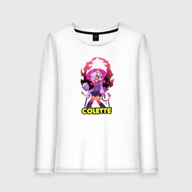 Женский лонгслив хлопок с принтом Brawl STARS (COLETTE) в городе Новоалтайск, 100% хлопок |  | brawl | colette | leon | moba | stars | supercell | арт | игра | коллаж | паттерн