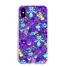 Чехол для iPhone XS Max матовый с принтом Сумеречные монстрики в городе Новоалтайск, Силикон | Область печати: задняя сторона чехла, без боковых панелей | ghost | pokemon go | арт | покемон | покемоны | рисунок | сумеречный покемон. сумеречные покемоны | сумрак