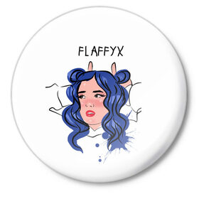 Значок с принтом Flaffyx в городе Новоалтайск,  металл | круглая форма, металлическая застежка в виде булавки | blogger | xbloggers | xhouse | блогер | блогеры | инстаграм | тикток