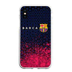 Чехол для iPhone XS Max матовый с принтом BARCELONA / БАРСЕЛОНА в городе Новоалтайск, Силикон | Область печати: задняя сторона чехла, без боковых панелей | Тематика изображения на принте: barca | barcelona | barsa | barselona | fcb | logo | messi | барса | барселона | знак | клуб | лого | логотип | логотипы | месси | символ | символы | футбол | футбольная | футбольный