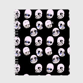 Тетрадь с принтом Undertale в городе Новоалтайск, 100% бумага | 48 листов, плотность листов — 60 г/м2, плотность картонной обложки — 250 г/м2. Листы скреплены сбоку удобной пружинной спиралью. Уголки страниц и обложки скругленные. Цвет линий — светло-серый
 | animation | frisk | megalovania | papyrus | sans | toby fox | undertale | undertale animation | undertale comic dub | undertale song | undyne | андертейл | комикс андертейл | санс | санс и папирус | фриск