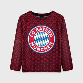 Детский лонгслив 3D с принтом FC BAYERN / БАВАРИЯ в городе Новоалтайск, 100% полиэстер | длинные рукава, круглый вырез горловины, полуприлегающий силуэт
 | bayern | club | fc | footbal | logo | бавария | знак | клуб | лого | логотип | логотипы | символ | символы | форма | футбол | футбольная | футбольный