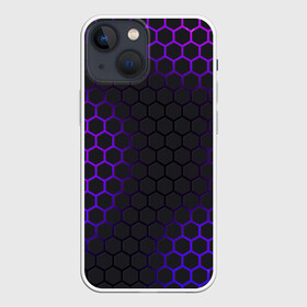 Чехол для iPhone 13 mini с принтом НЕОНОВЫЕ СОТЫ в городе Новоалтайск,  |  | Тематика изображения на принте: абстракция | броня | квадраты | неон | неоновый | сетка | соты | стальная броня | фон | шестиугольник | яркий