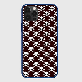 Чехол для iPhone 12 Pro Max с принтом Черепа и кости в городе Новоалтайск, Силикон |  | boys | death | pattern | skeleton | skillet | skull | багровый | винный | голова | готика | готический | кости | крест | мистика | орнамент | паттерн | пацанские | пират | пиратский | пираты | рок | скелет | страшный | ужасы