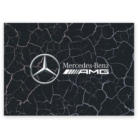 Поздравительная открытка с принтом MERCEDES / МЕРСЕДЕС в городе Новоалтайск, 100% бумага | плотность бумаги 280 г/м2, матовая, на обратной стороне линовка и место для марки
 | amg | auto | bens | benz | logo | merc | mercedes | mercedes benz | mersedes | moto | star | vthctltc | авто | амг | бенц | звезда | класс | лого | логотип | мерин | мерс | мерседес | мерседес бенц | мото | символ | символы | ьуксувуы