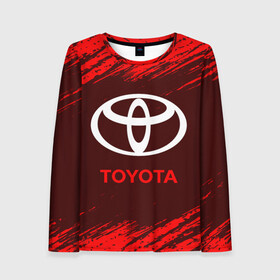 Женский лонгслив 3D с принтом TOYOTA / ТОЙОТА в городе Новоалтайск, 100% полиэстер | длинные рукава, круглый вырез горловины, полуприлегающий силуэт | auto | camry | corolla | cruiser | land | logo | moto | rav | supra | toyota | авенсис | авто | автомобиль | камри | королла | крузер | ленд | лого | логотип | логотипы | марка | мото | рав | символ | тоета | тоеты | тойота | тойоты