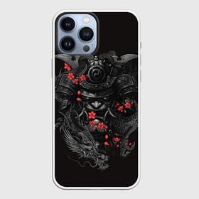 Чехол для iPhone 13 Pro Max с принтом Самурай в городе Новоалтайск,  |  | Тематика изображения на принте: восточный стиль | драконы | рога. | самурай | татуировки | япония