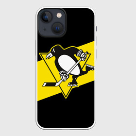 Чехол для iPhone 13 mini с принтом Питтсбург Пингвинз в городе Новоалтайск,  |  | hockey | nhl | penguins | pittsburg | pittsburgh | pittsburgh penguins | usa | нхл | пингвинз | питтсбург | питтсбург пингвинз | спорт | сша | хоккей | шайба