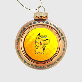 Стеклянный ёлочный шар с принтом Pikachu Pika Pika в городе Новоалтайск, Стекло | Диаметр: 80 мм | pika | pikachu | аниме | детская | детям | игры | молния | мышка | мышь | пика | пикачу | покемон | покемоны