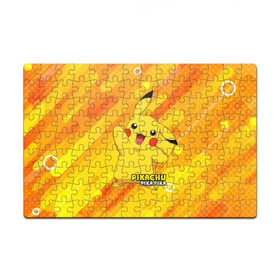 Пазл магнитный 126 элементов с принтом Pikachu Pika Pika в городе Новоалтайск, полимерный материал с магнитным слоем | 126 деталей, размер изделия —  180*270 мм | Тематика изображения на принте: pika | pikachu | аниме | детская | детям | игры | молния | мышка | мышь | пика | пикачу | покемон | покемоны