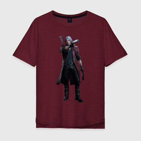 Мужская футболка хлопок Oversize с принтом Devil May Cry 5 Dante в городе Новоалтайск, 100% хлопок | свободный крой, круглый ворот, “спинка” длиннее передней части | action | capcom | dante | demon slayer | devil may cry | devil may cry 5 | devil trigger | dmc | dmc5 | hack and slash | son of sparda | данте | кэпком | сын спарды | экшен
