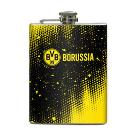 Фляга с принтом BORUSSIA / Боруссия в городе Новоалтайск, металлический корпус | емкость 0,22 л, размер 125 х 94 мм. Виниловая наклейка запечатывается полностью | borussia | club | dortmund | footbal | logo | боруссия | дортмунд | знак | клуб | логотип | логотипы | символ | символы | форма | футбол | футбольная | футбольный